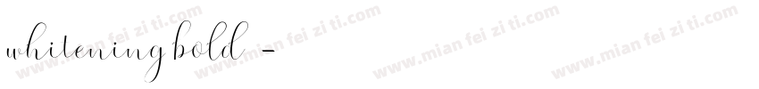 whitening bold字体字体转换